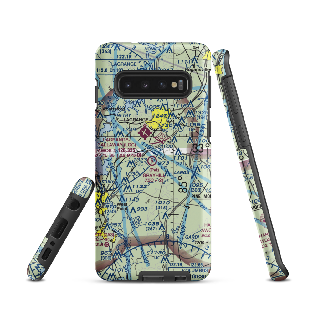 Grayhill Airport (GA98) VFR Sectional Samsung Phone Case Samsung Galaxy S10 model shown