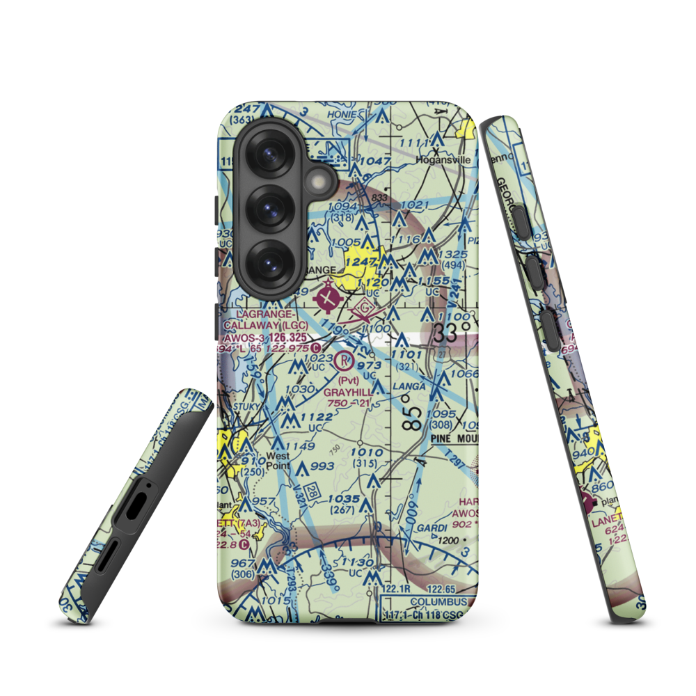 Grayhill Airport (GA98) VFR Sectional Samsung Phone Case Samsung Galaxy S25 model shown