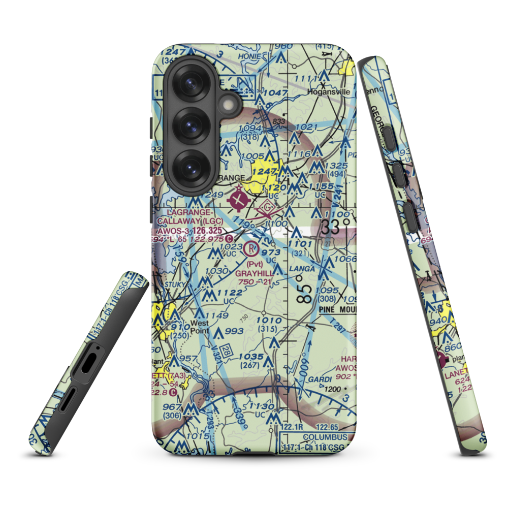 Grayhill Airport (GA98) VFR Sectional Samsung Phone Case Samsung Galaxy S25 Plus model shown