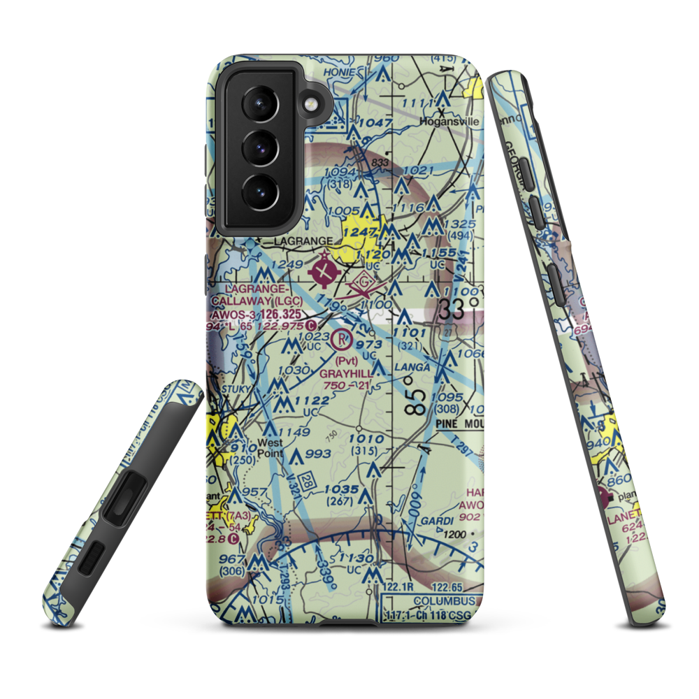 Grayhill Airport (GA98) VFR Sectional Samsung Phone Case Samsung Galaxy S21 Plus model shown