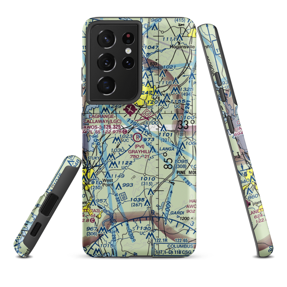 Grayhill Airport (GA98) VFR Sectional Samsung Phone Case Samsung Galaxy S21 Ultra model shown
