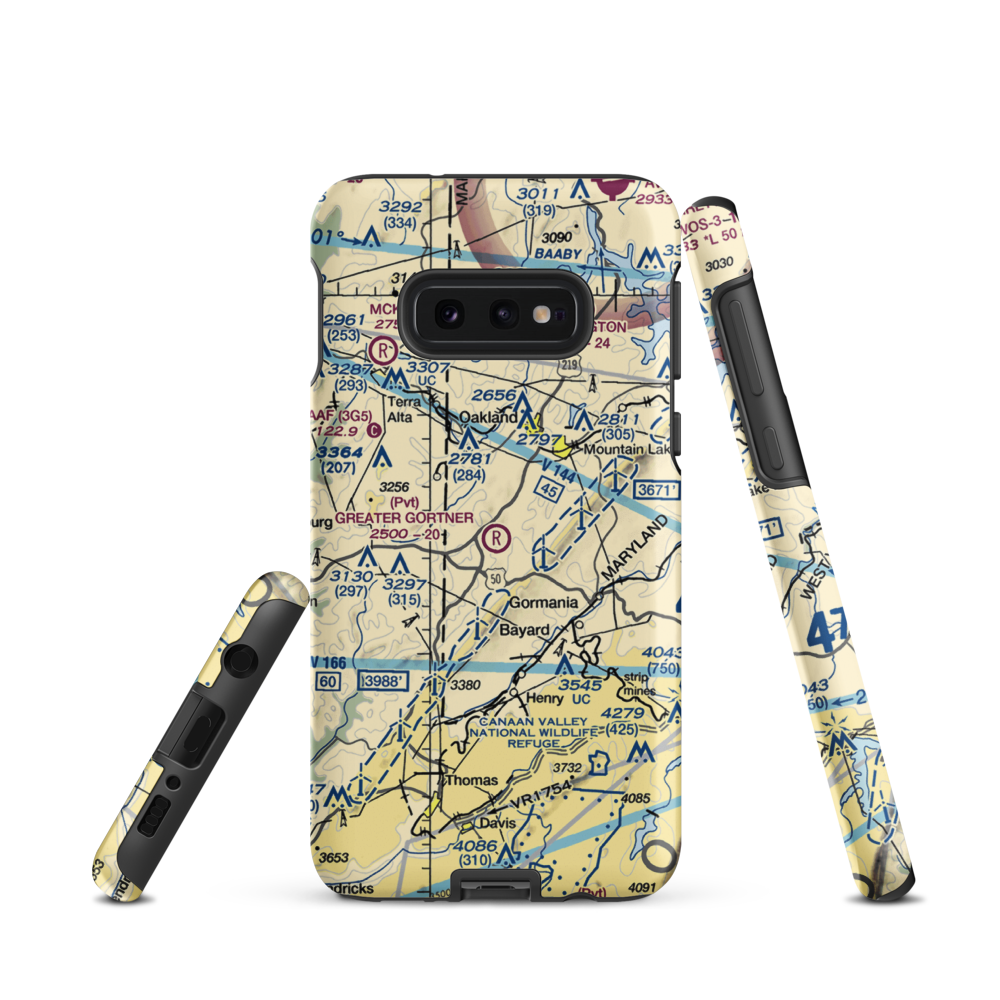 Greater Gortner Airport (2MD8) VFR Sectional Samsung Phone Case Samsung Galaxy S10e model shown
