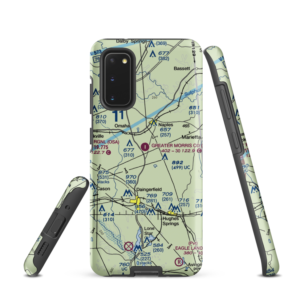 Greater Morris County Airport (8F5) VFR Sectional Samsung Phone Case Samsung Galaxy S20 model shown