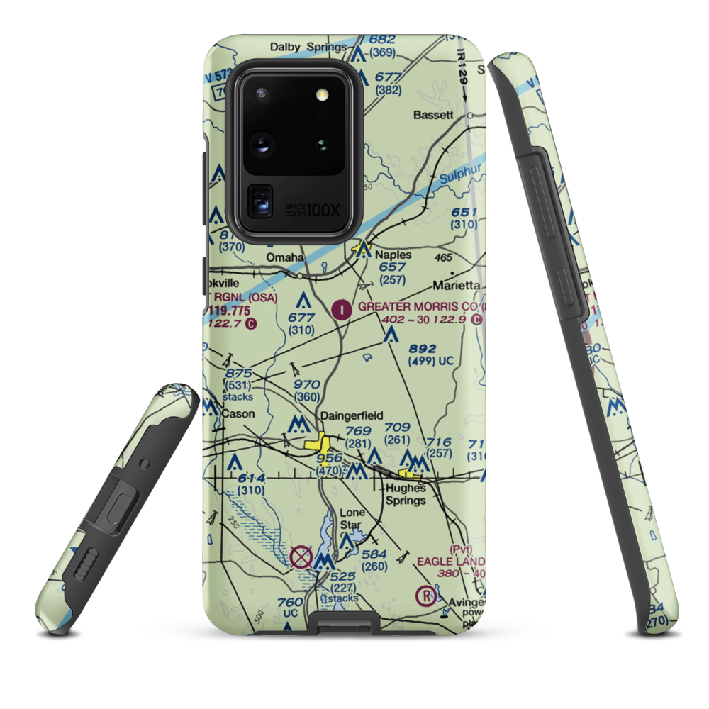 Greater Morris County Airport (8F5) VFR Sectional Samsung Phone Case Samsung Galaxy S20 Ultra model shown