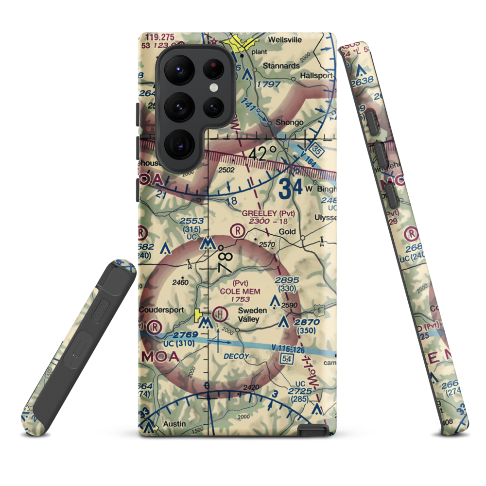 Greeley Airport (PN15) VFR Sectional Samsung Phone Case Samsung Galaxy S22 Ultra model shown