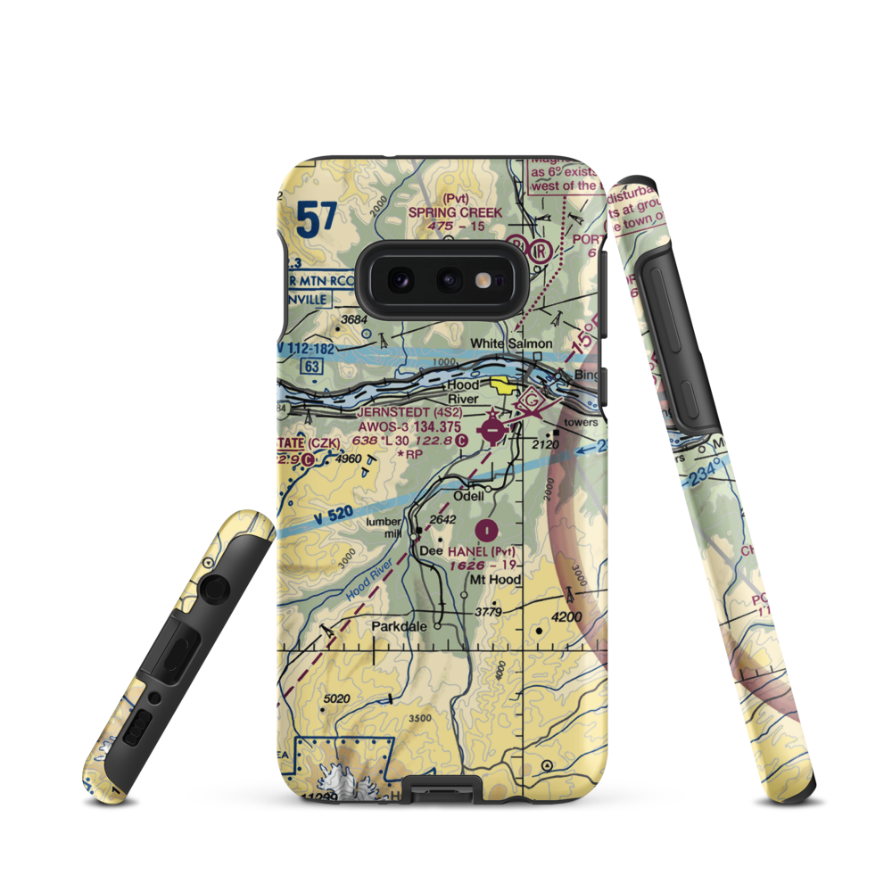 Green Acres Air Park (7OR6) VFR Sectional Samsung Phone Case Samsung Galaxy S10e model shown