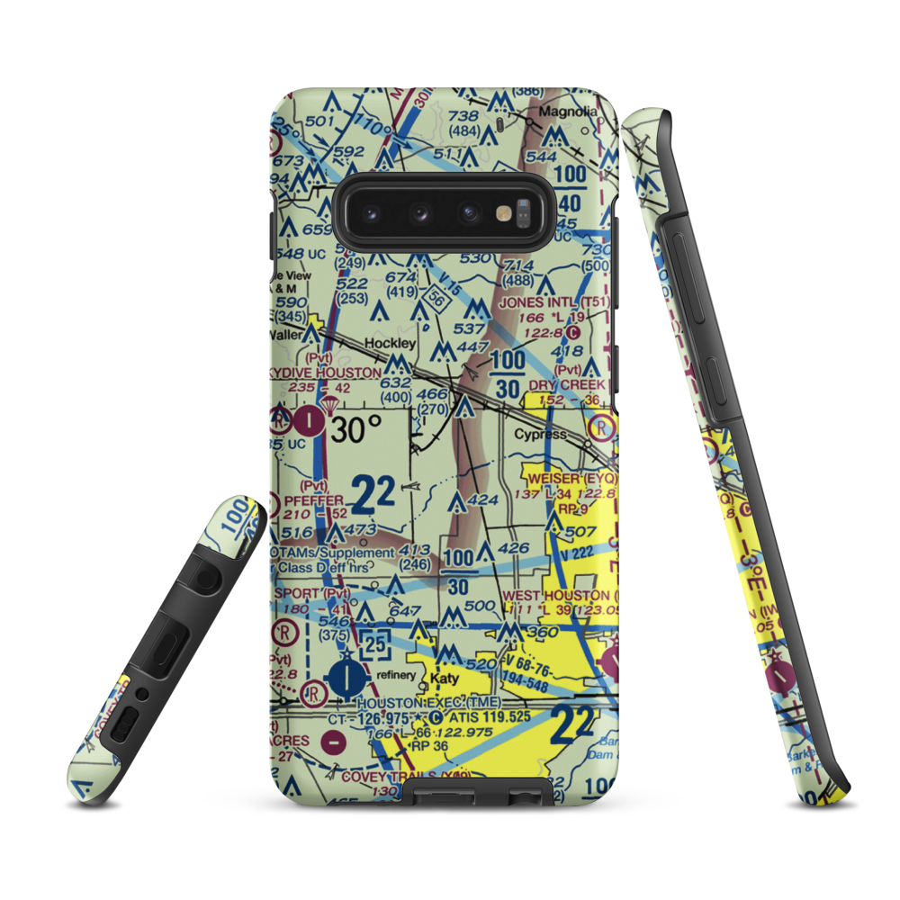 Green Acres Airport (TA90) VFR Sectional Samsung Phone Case Samsung Galaxy S10 Plus model shown