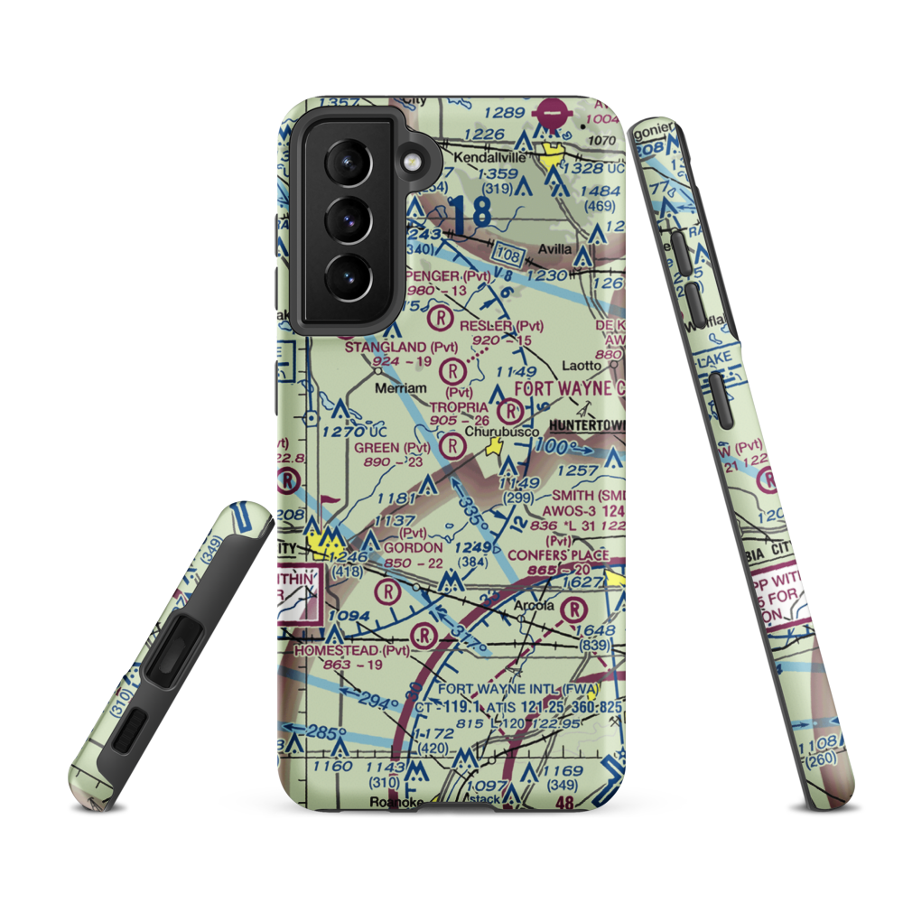 Green Field (9IN8) VFR Sectional Samsung Phone Case Samsung Galaxy S21 FE model shown