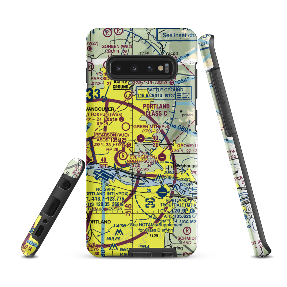 Green Mountain STOLport (WA67) VFR Sectional Samsung Phone Case Samsung Galaxy S10 Plus model shown