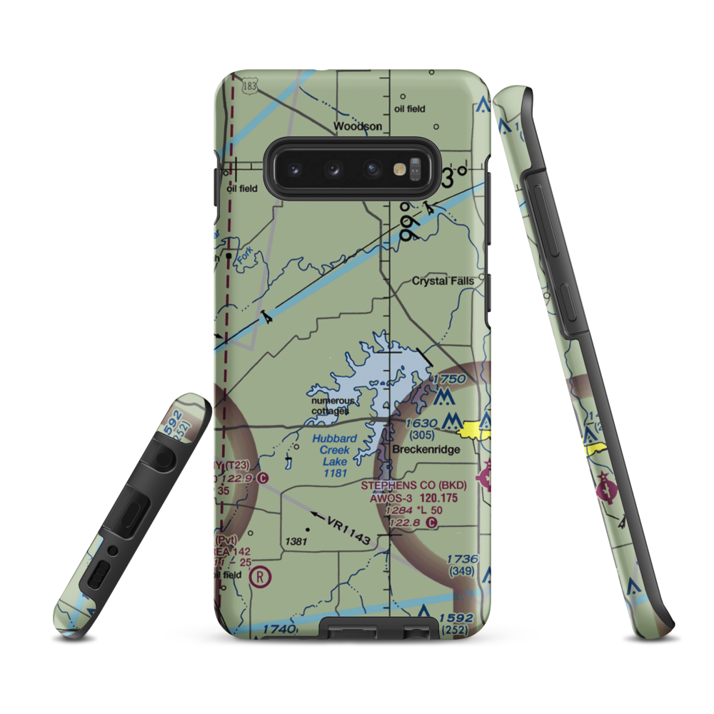 Green Ranch Airport (TX36) VFR Sectional Samsung Phone Case Samsung Galaxy S10 Plus model shown