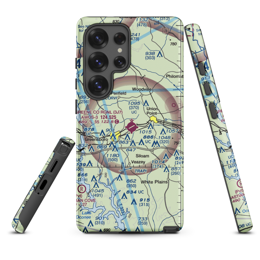Greene County Regional Airport (3J7) VFR Sectional Samsung Phone Case Samsung Galaxy S25 Ultra model shown