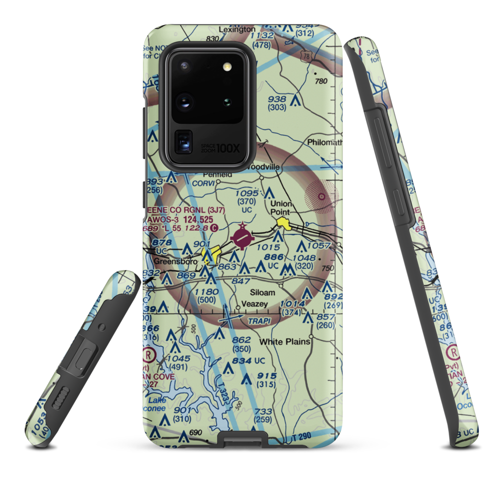 Greene County Regional Airport (3J7) VFR Sectional Samsung Phone Case Samsung Galaxy S20 Ultra model shown