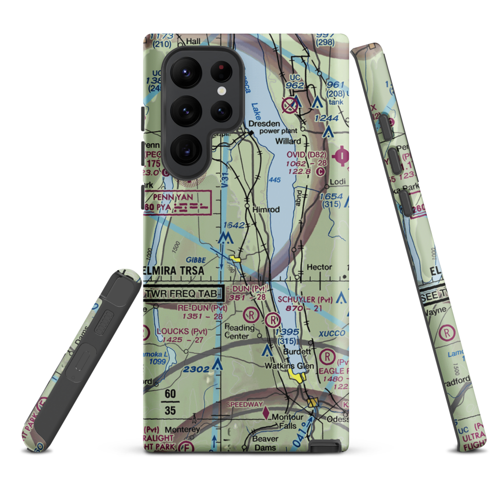 Greenlawn Farm Airport (38NY) VFR Sectional Samsung Phone Case Samsung Galaxy S22 Ultra model shown
