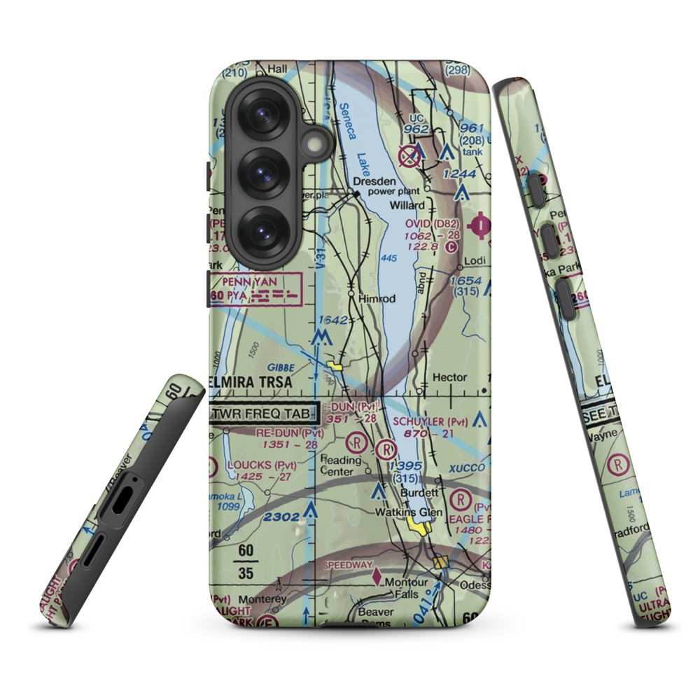 Greenlawn Farm Airport (38NY) VFR Sectional Samsung Phone Case Samsung Galaxy S25 Plus model shown