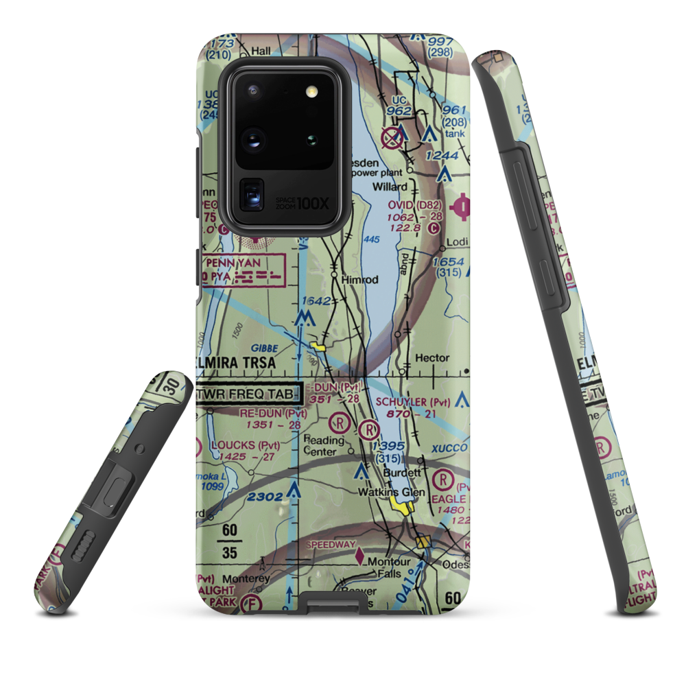 Greenlawn Farm Airport (38NY) VFR Sectional Samsung Phone Case Samsung Galaxy S20 Ultra model shown