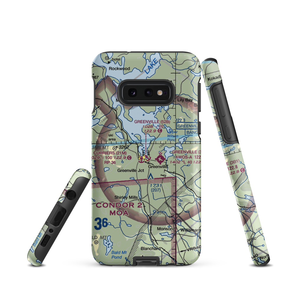 Greenville Forestry Seaplane Base (ME30) VFR Sectional Samsung Phone Case Samsung Galaxy S10 Plus model shown