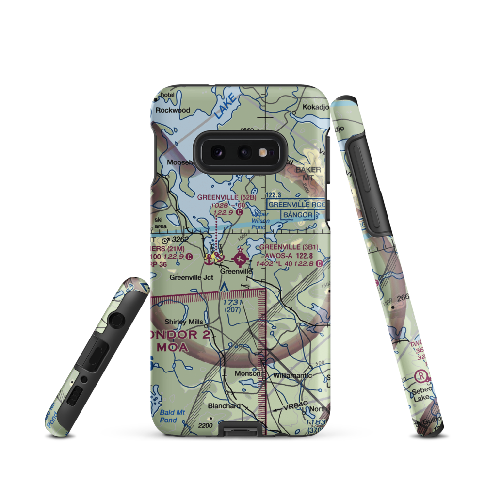 Greenville Municipal Airport (3B1) VFR Sectional Samsung Phone Case Samsung Galaxy S10 Plus model shown