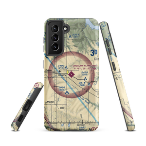 Gregory Municipal Airport - Flynn Field (9D1) VFR Sectional Samsung Phone Case