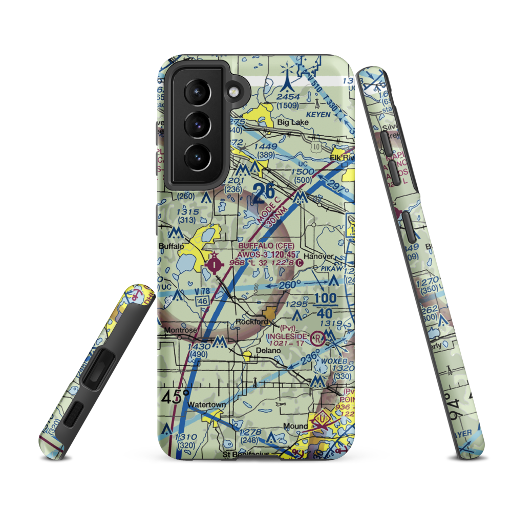 Greseth Seaplane Base (19MN) VFR Sectional Samsung Phone Case Samsung Galaxy S21 Ultra model shown