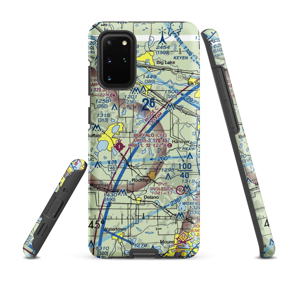Greseth Seaplane Base (19MN) VFR Sectional Samsung Phone Case Samsung Galaxy S20 Plus model shown