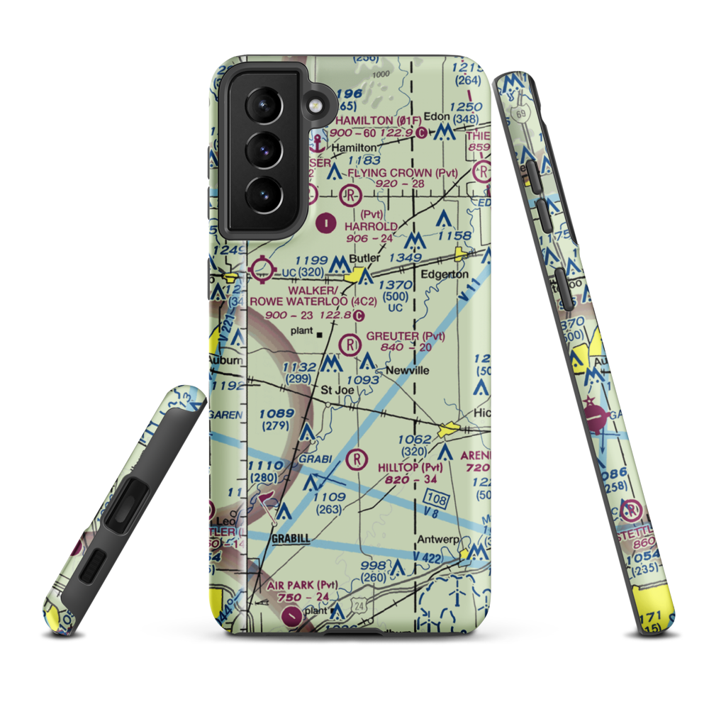 Greuter Field (69II) VFR Sectional Samsung Phone Case Samsung Galaxy S21 FE model shown