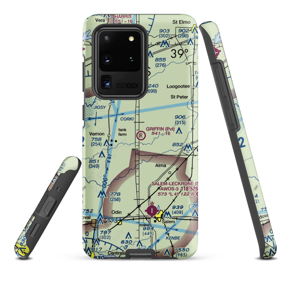 Griffin Airport (0IL2) VFR Sectional Samsung Phone Case Samsung Galaxy S20 Ultra model shown