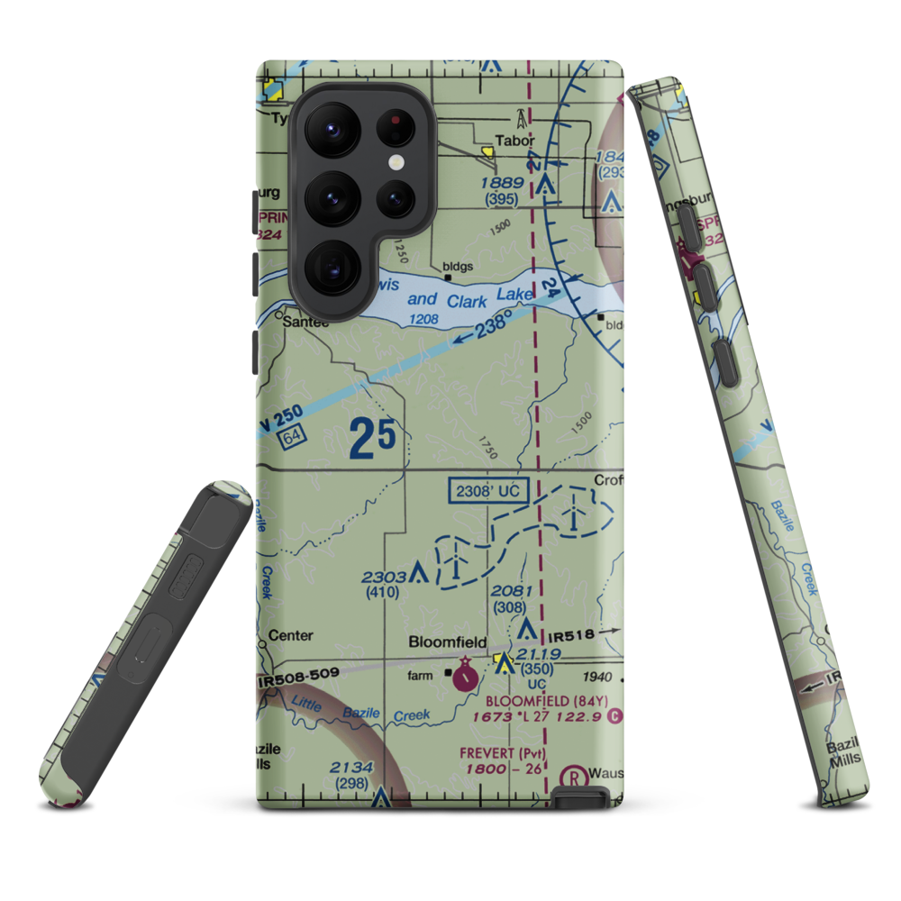 Grimm Farm Airport (31NE) VFR Sectional Samsung Phone Case Samsung Galaxy S22 Ultra model shown