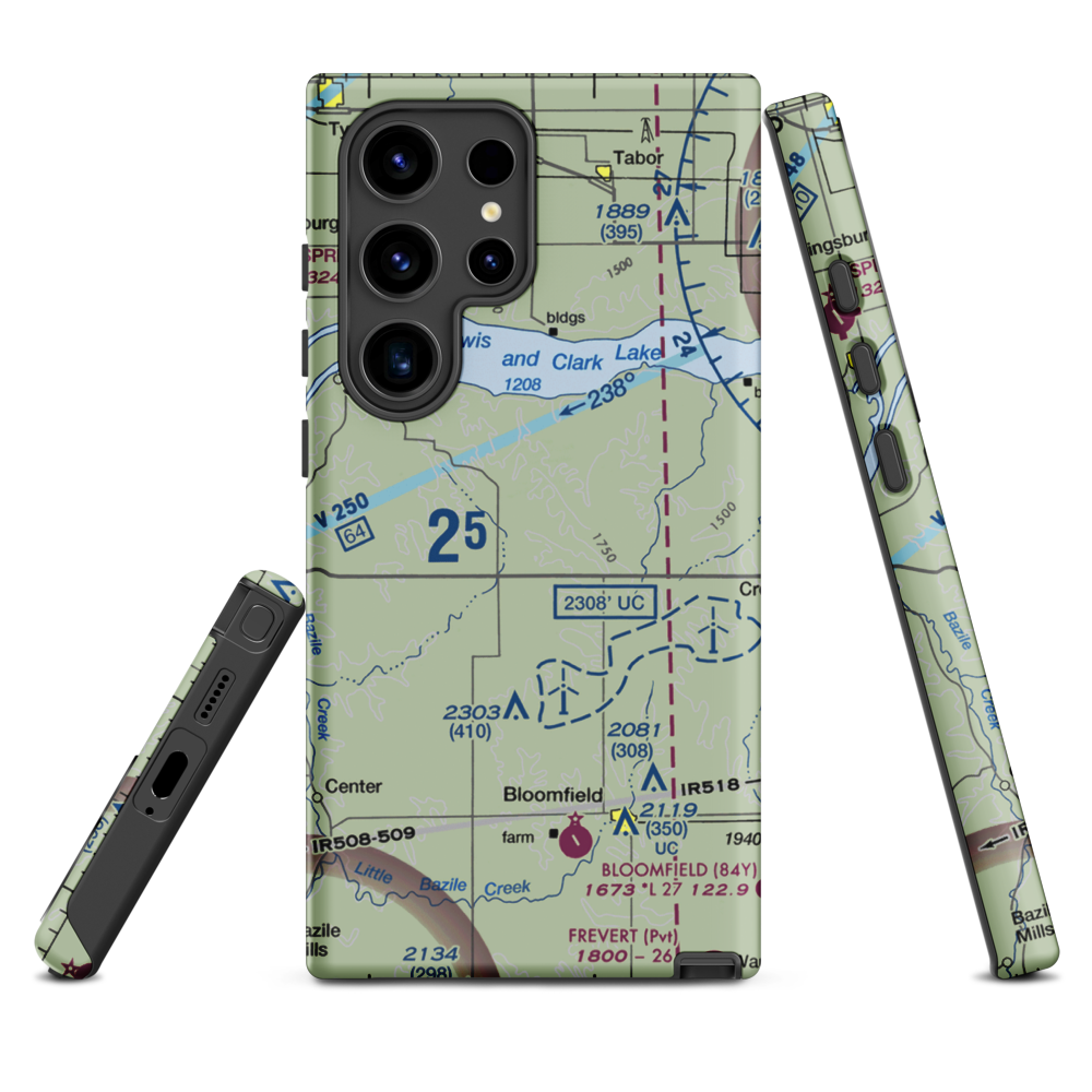 Grimm Farm Airport (31NE) VFR Sectional Samsung Phone Case Samsung Galaxy S24 Ultra model shown