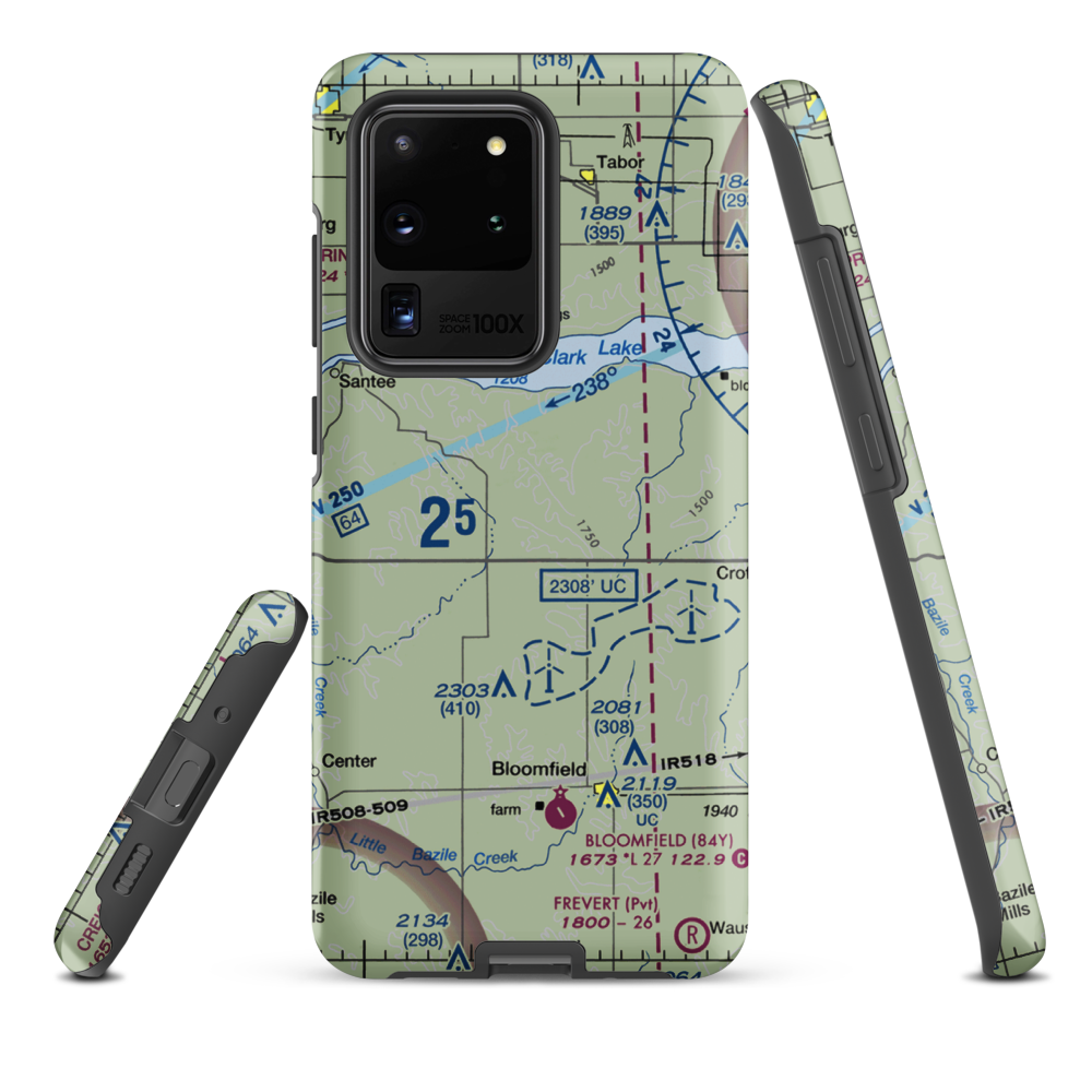 Grimm Farm Airport (31NE) VFR Sectional Samsung Phone Case Samsung Galaxy S20 Ultra model shown