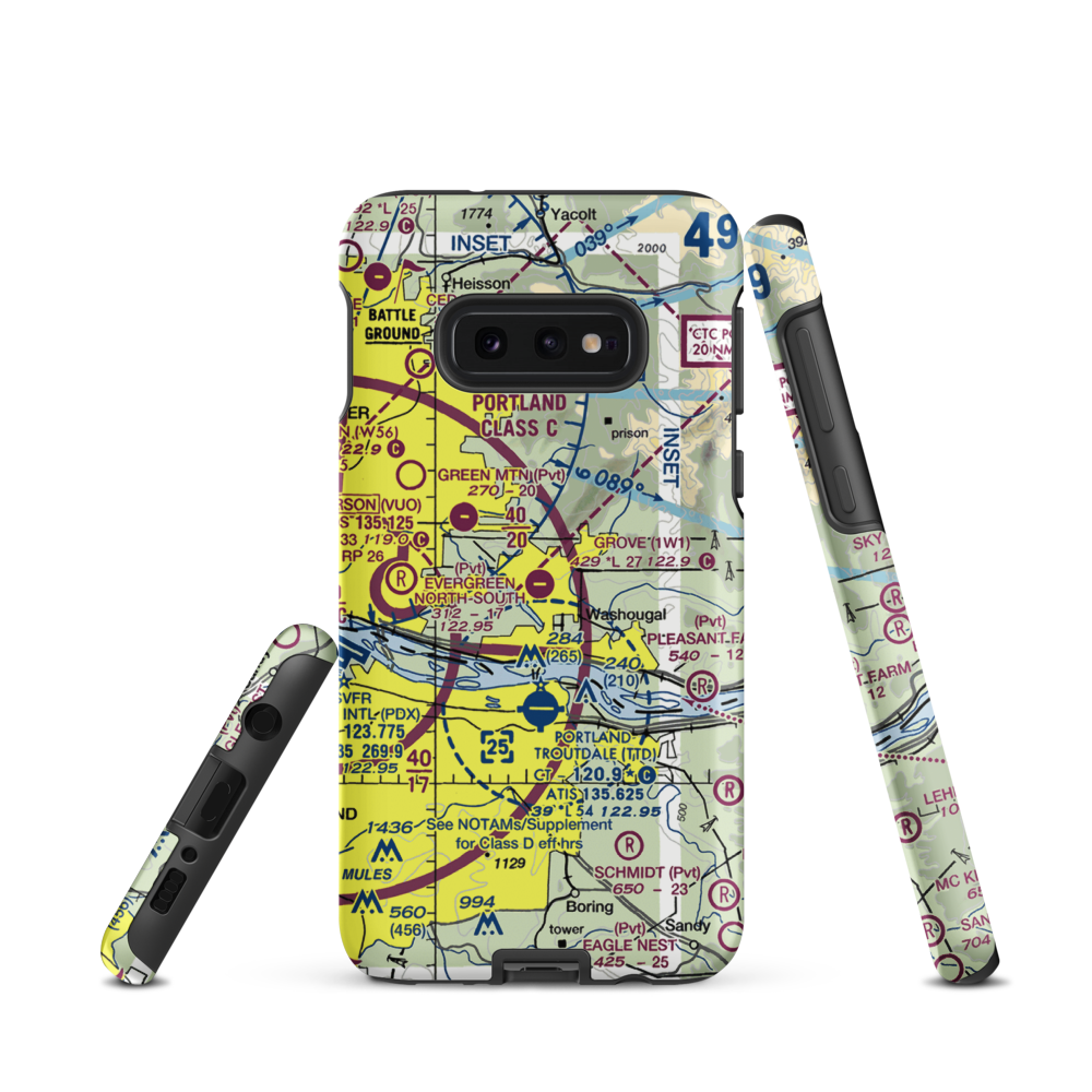 Grove Field (1W1) VFR Sectional Samsung Phone Case Samsung Galaxy S10e model shown