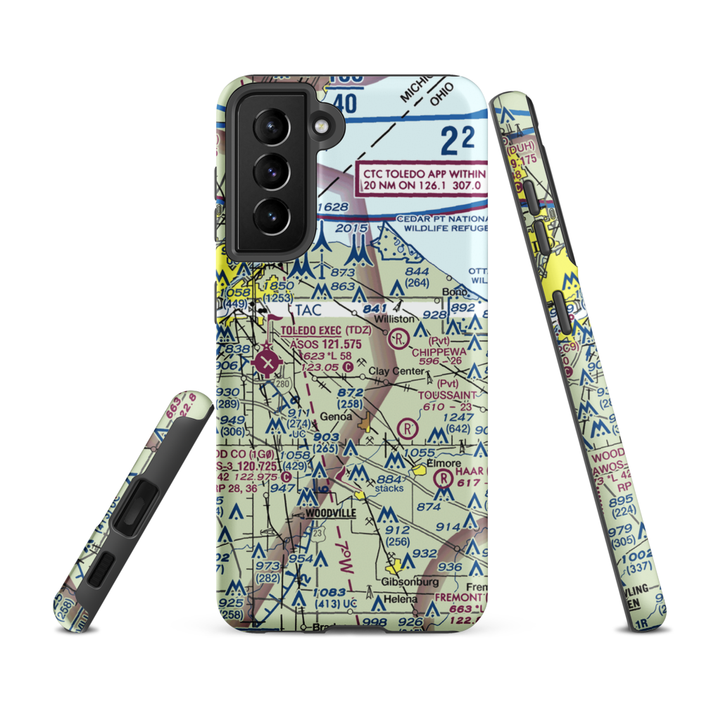 Gruetter Airport (5OI7) VFR Sectional Samsung Phone Case Samsung Galaxy S21 Ultra model shown