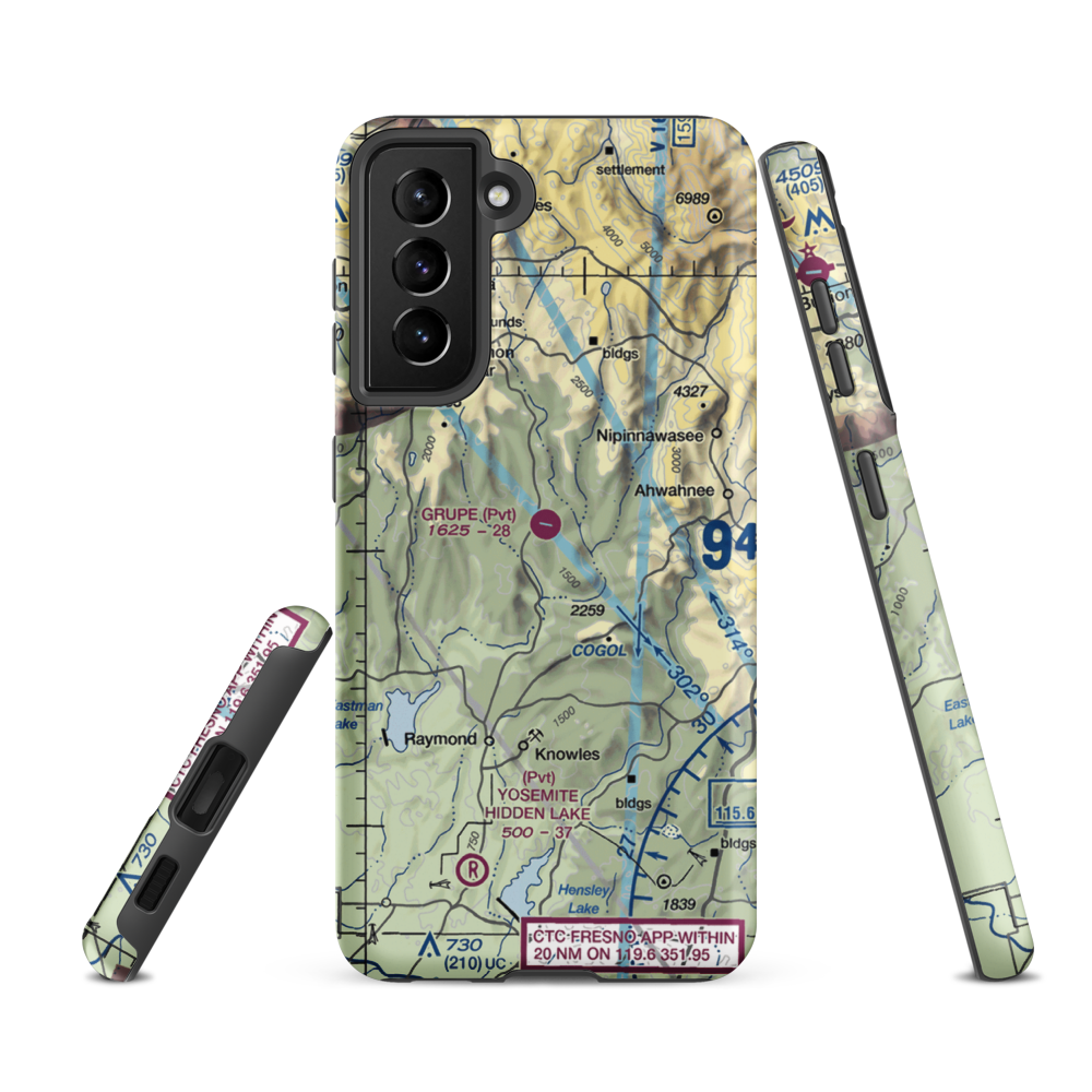 Grupe Ranch Airport (5CL0) VFR Sectional Samsung Phone Case Samsung Galaxy S21 FE model shown