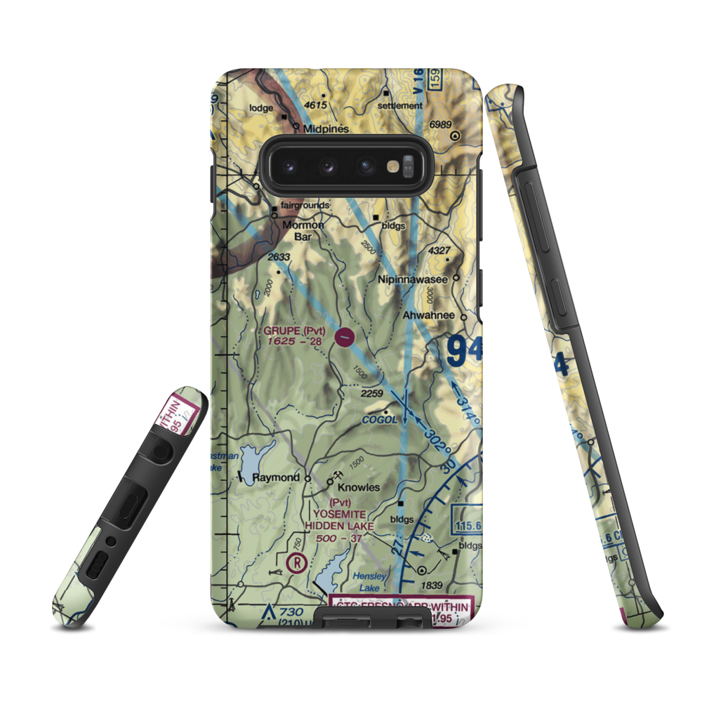 Grupe Ranch Airport (5CL0) VFR Sectional Samsung Phone Case Samsung Galaxy S10 Plus model shown