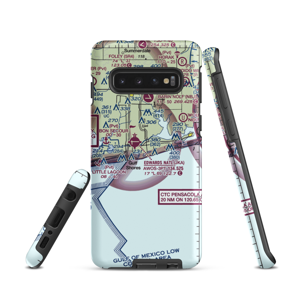 Gulf State Park Seaplane Base (AL75) VFR Sectional Samsung Phone Case Samsung Galaxy S10 model shown