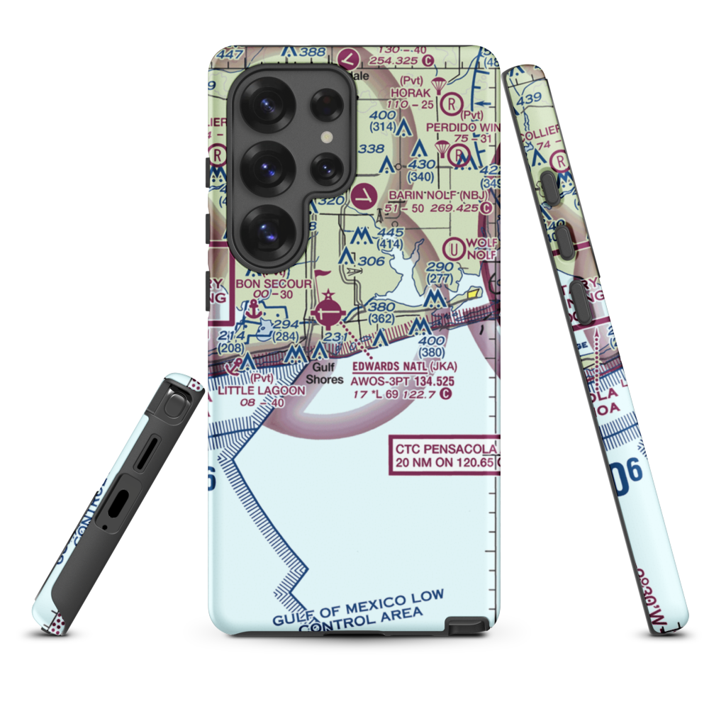 Gulf State Park Seaplane Base (AL75) VFR Sectional Samsung Phone Case Samsung Galaxy S25 Ultra model shown