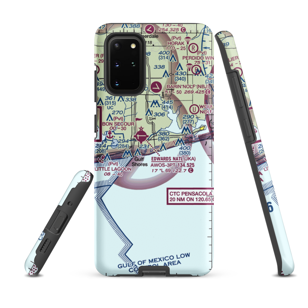 Gulf State Park Seaplane Base (AL75) VFR Sectional Samsung Phone Case Samsung Galaxy S20 Plus model shown