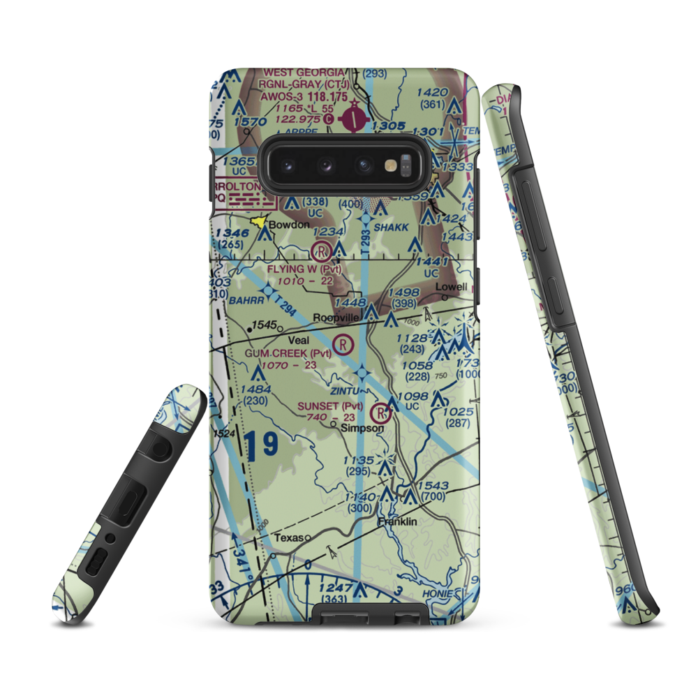 Gum Creek Airport (8GA1) VFR Sectional Samsung Phone Case Samsung Galaxy S10 Plus model shown
