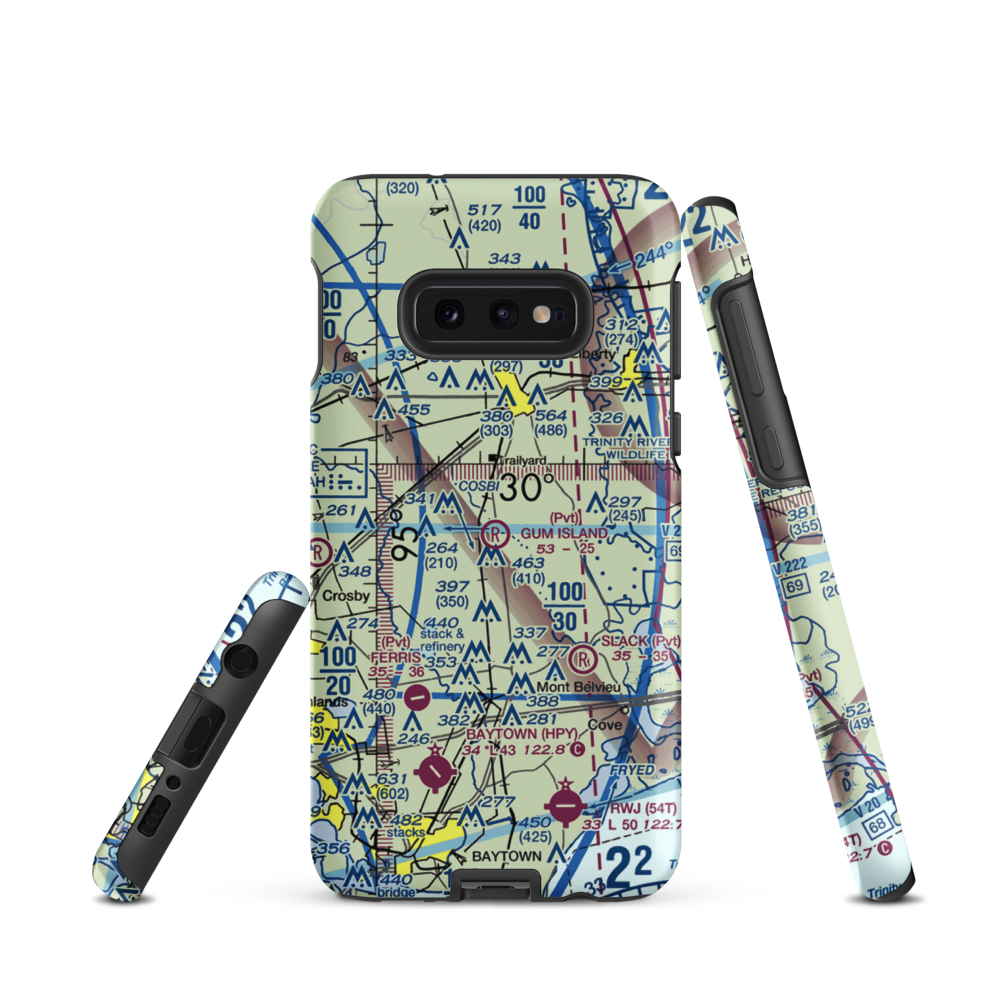 Gum Island Airport (3TE1) VFR Sectional Samsung Phone Case Samsung Galaxy S10e model shown