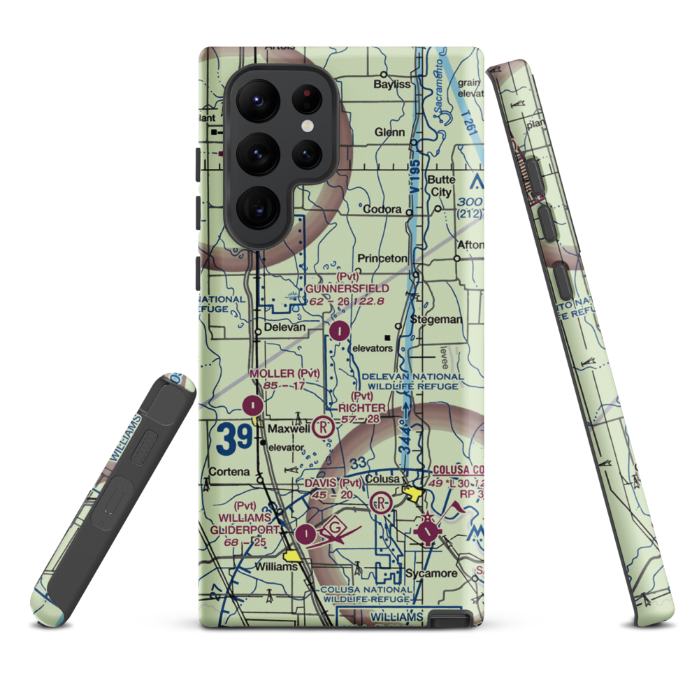 Gunnersfield Ranch Airport (71CL) VFR Sectional Samsung Phone Case Samsung Galaxy S22 Ultra model shown