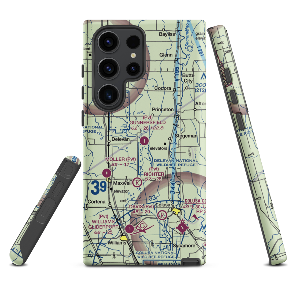 Gunnersfield Ranch Airport (71CL) VFR Sectional Samsung Phone Case Samsung Galaxy S23 Ultra model shown