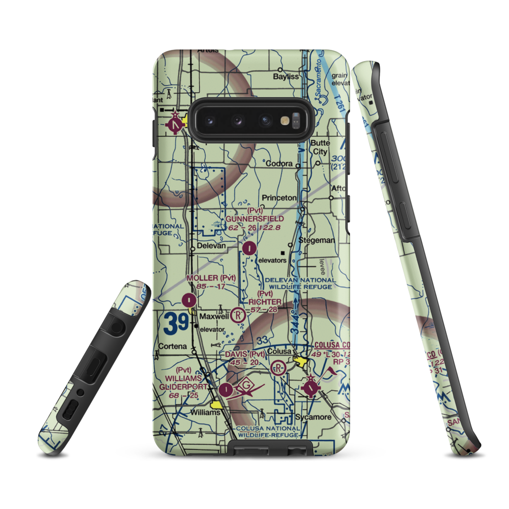 Gunnersfield Ranch Airport (71CL) VFR Sectional Samsung Phone Case Samsung Galaxy S10 Plus model shown