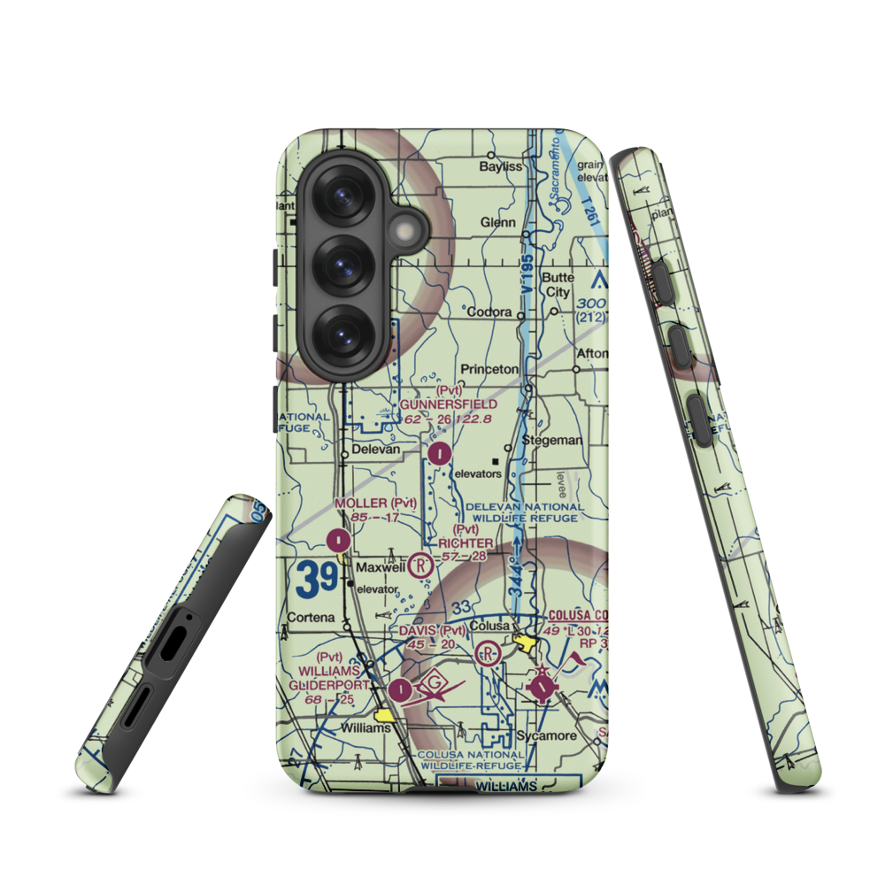 Gunnersfield Ranch Airport (71CL) VFR Sectional Samsung Phone Case Samsung Galaxy S25 model shown