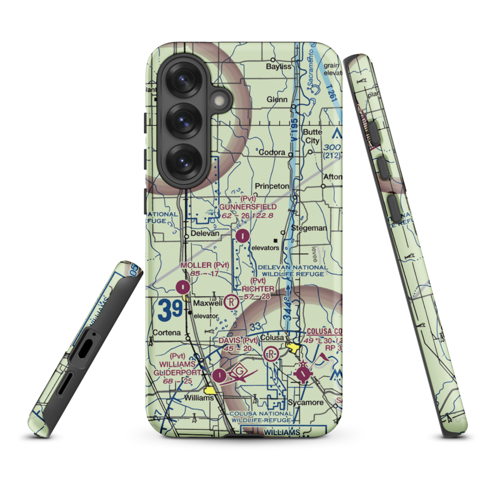 Gunnersfield Ranch Airport (71CL) VFR Sectional Samsung Phone Case Samsung Galaxy S25 Plus model shown