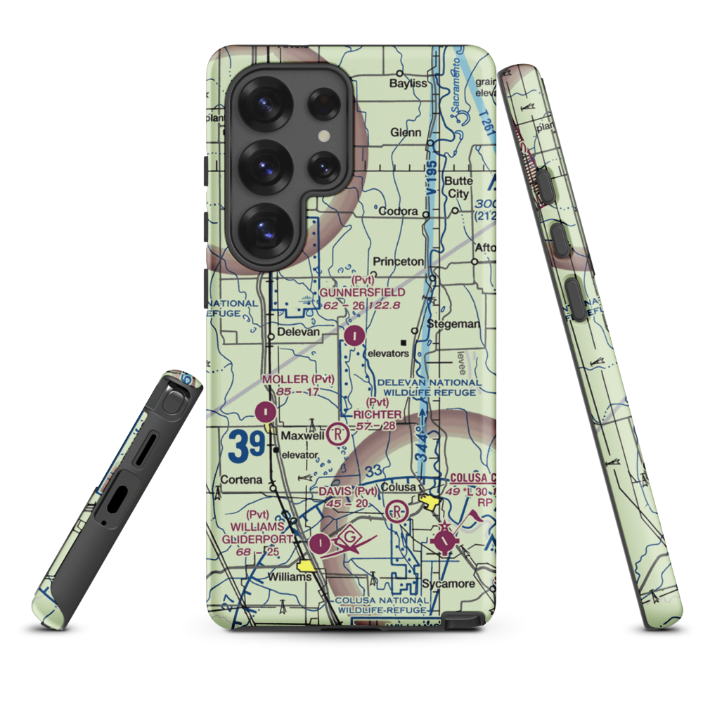 Gunnersfield Ranch Airport (71CL) VFR Sectional Samsung Phone Case Samsung Galaxy S25 Ultra model shown
