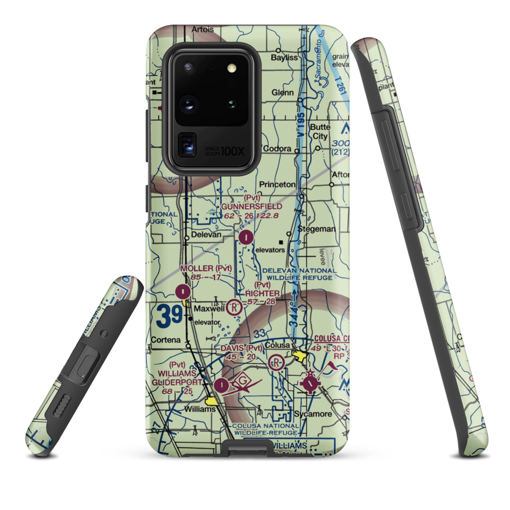 Gunnersfield Ranch Airport (71CL) VFR Sectional Samsung Phone Case Samsung Galaxy S20 Ultra model shown