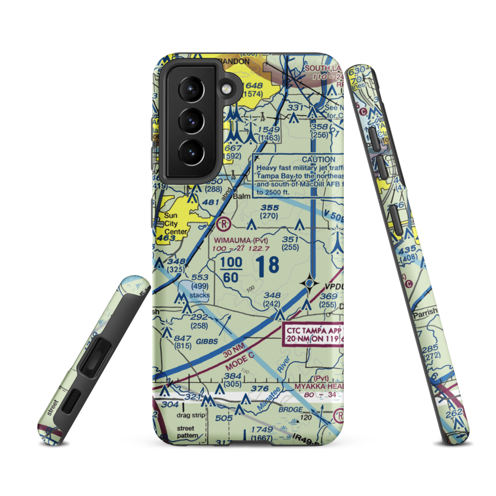 Gyro Town Usa STOLport (23FL) VFR Sectional Samsung Phone Case Samsung Galaxy S21 FE model shown