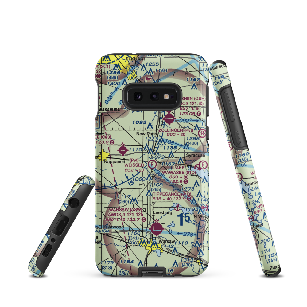 H R Weisser Airport (92IN) VFR Sectional Samsung Phone Case Samsung Galaxy S10e model shown