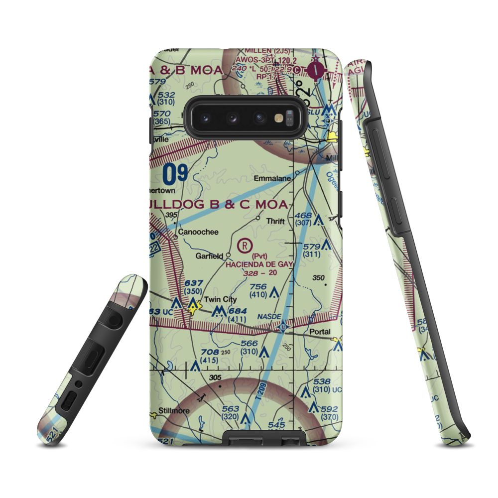 Hacienda De Gay Airstrip (7GA3) VFR Sectional Samsung Phone Case Samsung Galaxy S10 Plus model shown