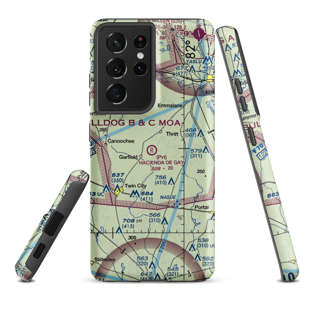 Hacienda De Gay Airstrip (7GA3) VFR Sectional Samsung Phone Case Samsung Galaxy S21 Ultra model shown