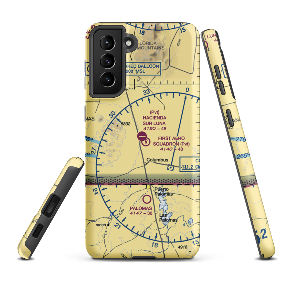 Hacienda Sur Luna Airport (NM78) VFR Sectional Samsung Phone Case Samsung Galaxy S21 FE model shown